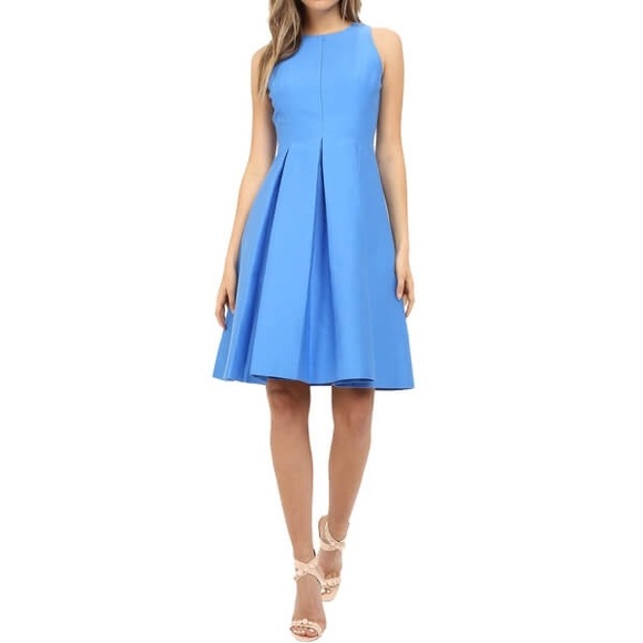 Kate Spade Yarn Dye Fit and Flare Pleated Dress - Picture 1 of 5